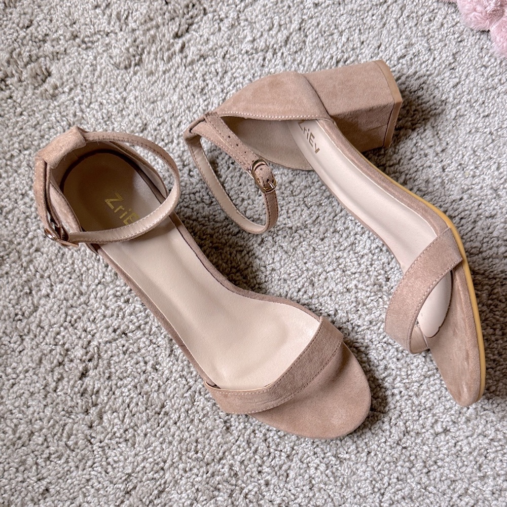 Suede Heeled Sandals